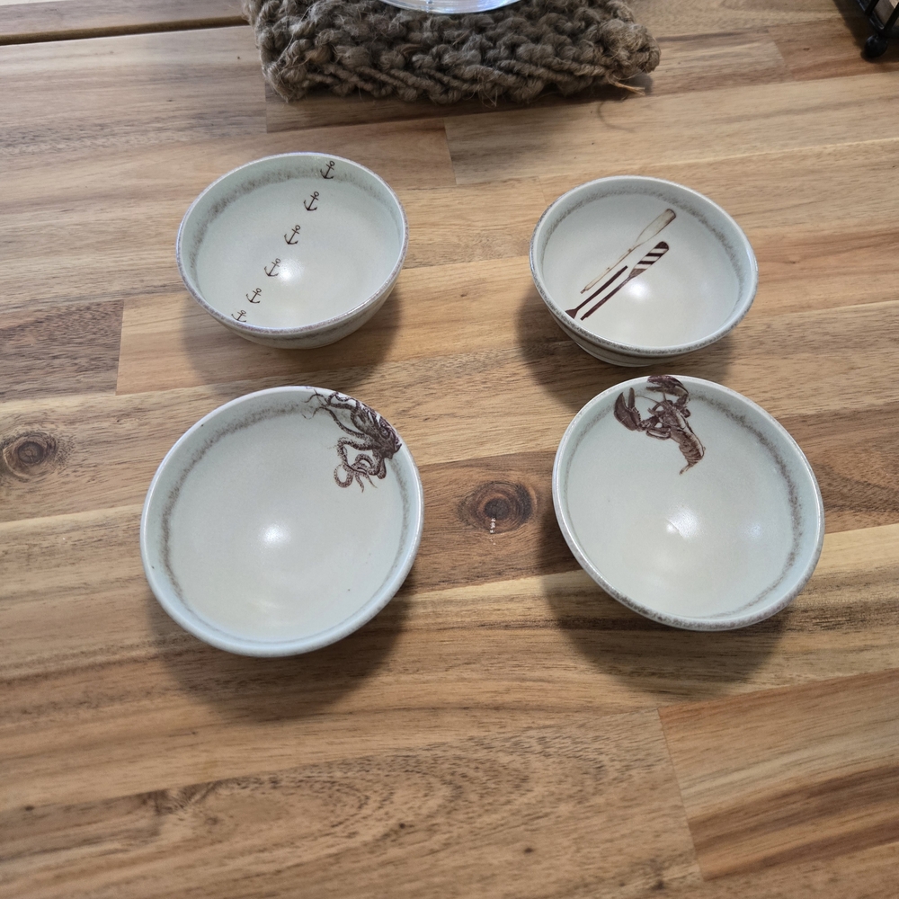 4 Handcrafted ceramic Mini Bowl Set New